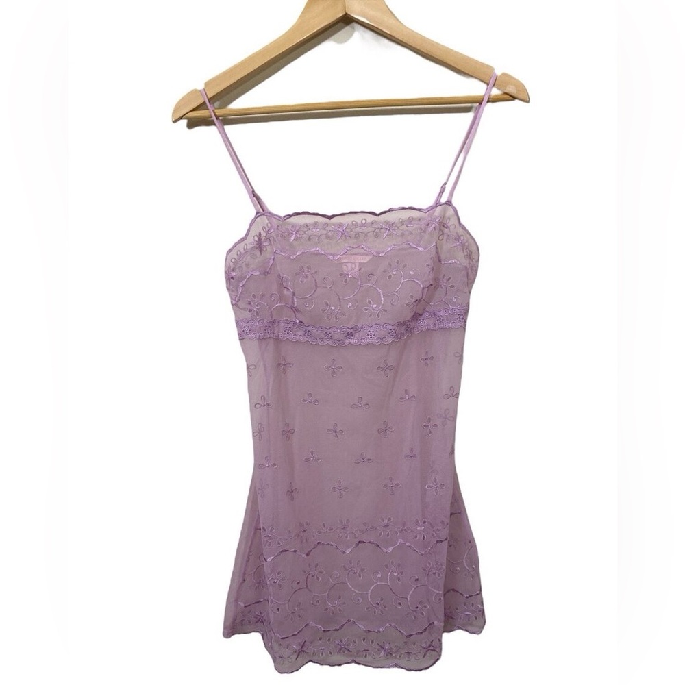 Victorias Secret Lavender Mesh Lace Lingerie Baby doll
